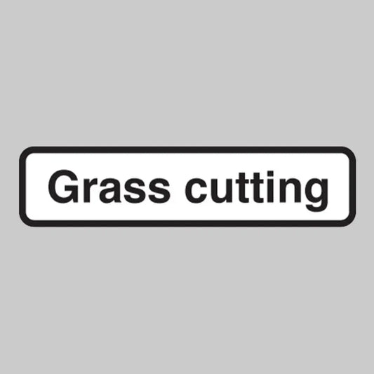 53724 Grass cutting fold up supplementary text with rust proof press studs (750mm variant - 925x250mm) Miscellaneous (925x210mm)