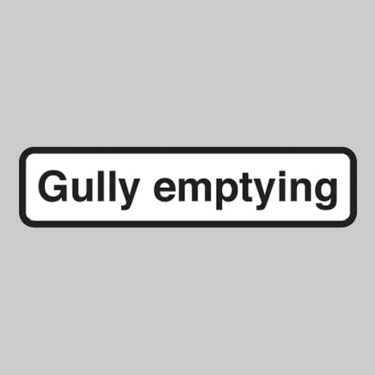 53729 Gully emptying fold up supplementary text with rust proof press studs (750mm variant - 925x250mm) Miscellaneous (925x210mm)