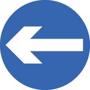 56561 Direction arrow left/right class RA1 600mm  (600mm) Safety Sign