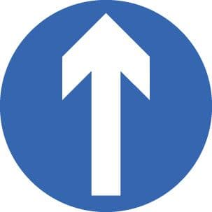 56562 Direction arrow forward class RA1 600mm  (600mm) Safety Sign