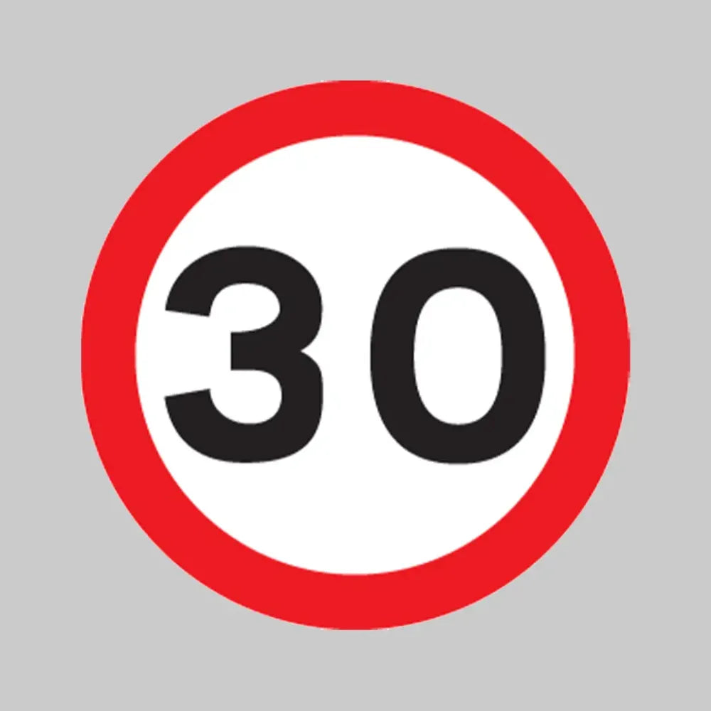 30 mph class RA1 600mm diameter circle c/w channelling