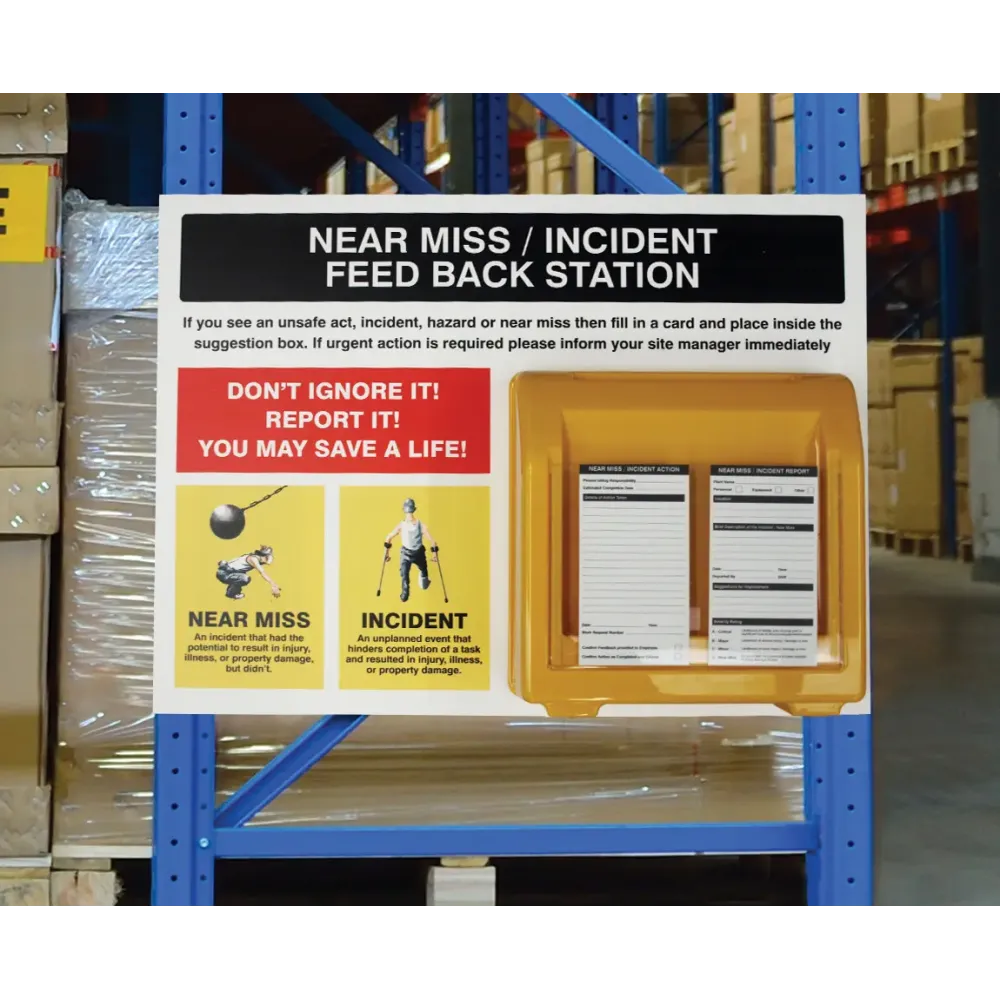 Near Miss Station with Suggestion Box - 600x440mm 10mm foam pvc