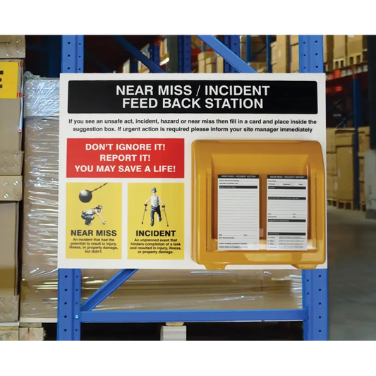 Near Miss Station with Suggestion Box - 600x440mm 10mm foam pvc