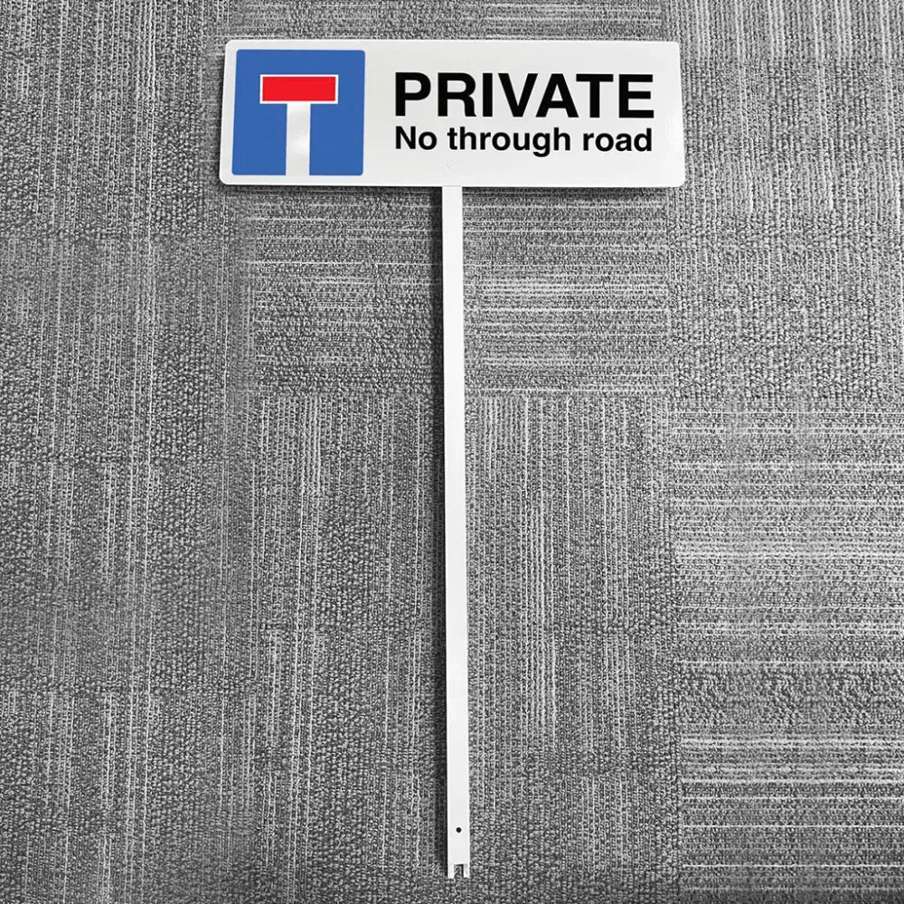 56693 Verge sign - Private No through road 450x150mm (post 800mm) Miscellaneous