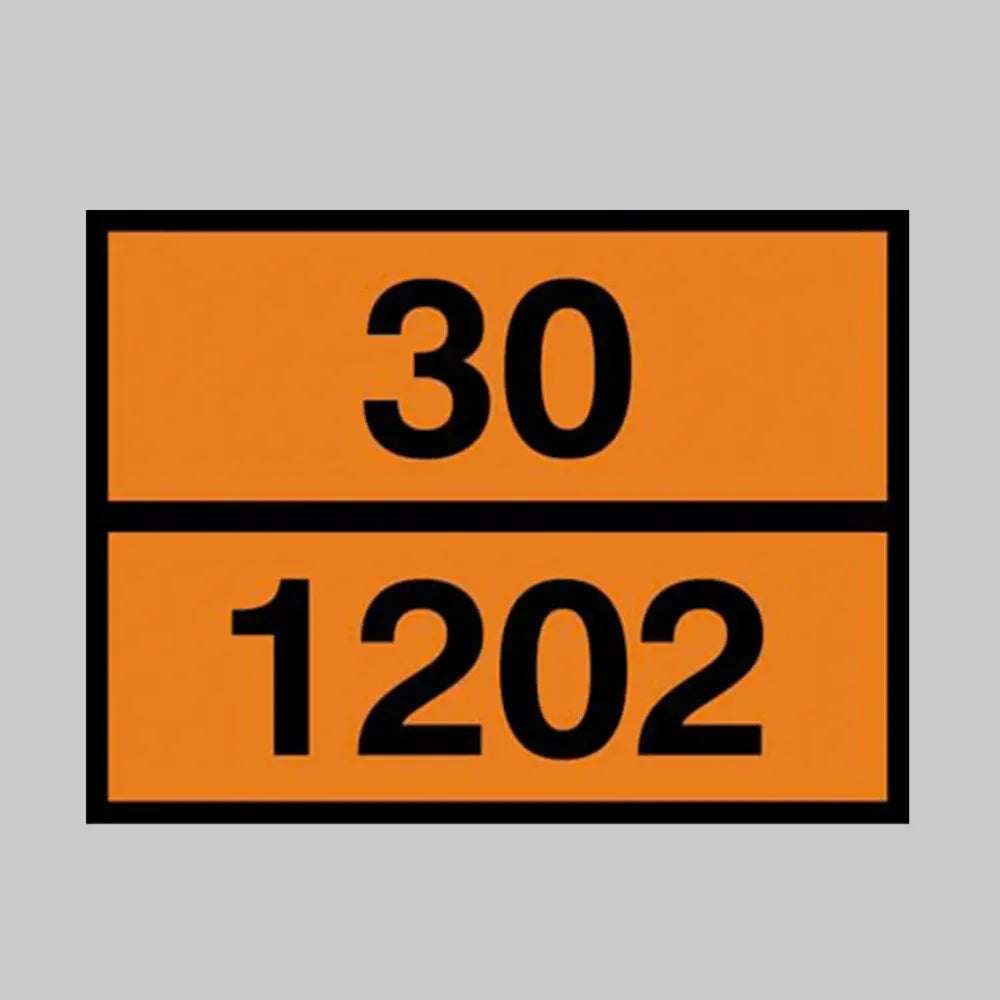 56698 Hazchem ADR plate - kerosene - embossed stainless steel 400x300mm Miscellaneous