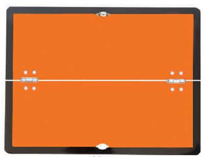 56700 Folding (horizontal) hazard warning vehicle plate 400x300mm reflective aluminium Miscellaneous