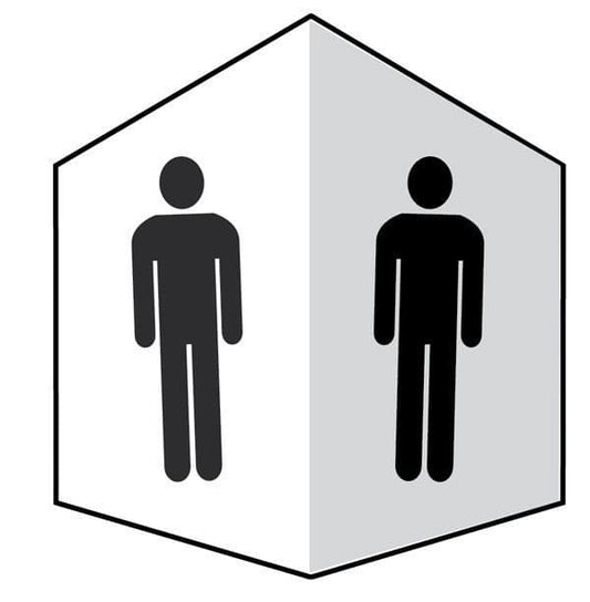 57025 Gents symbol - Easyfix Projecting Signs Safety Sign
