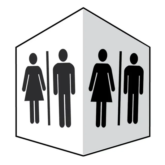 EasiFIX projecting sign 150x200mm face size - Toilets
