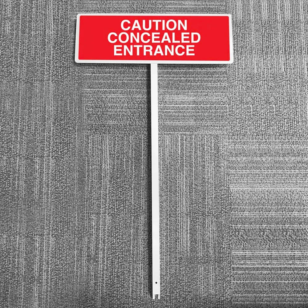 57128 Caution concealed entrance verge sign 450x150mm (post 800mm) Miscellaneous