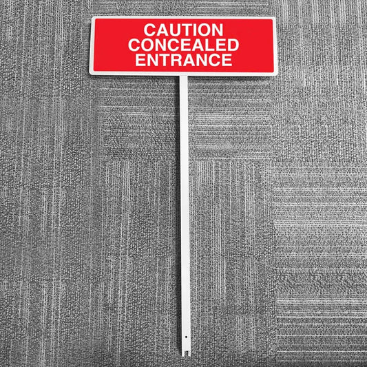 57128 Caution concealed entrance verge sign 450x150mm (post 800mm) Miscellaneous
