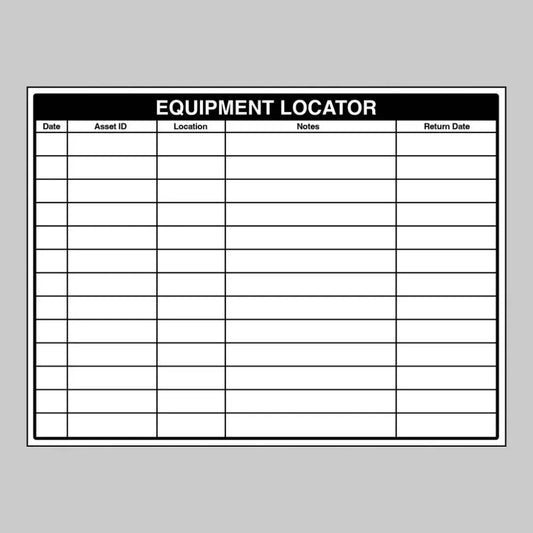 57169 Equipment In/Out Locator Dry Wipe Board 800x600mm 3mm foam pvc Miscellaneous
