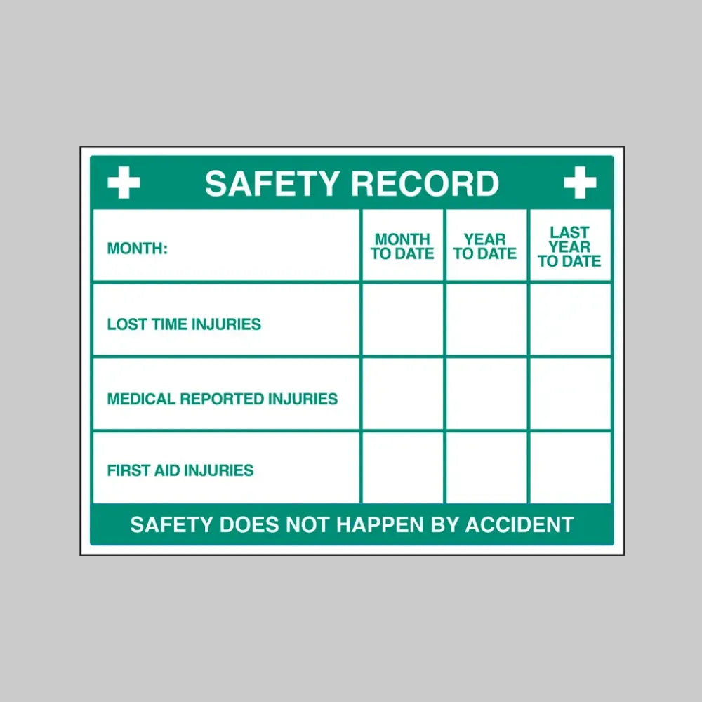 57172 Safety Record Dry Wipe Board 800x600mm 3mm foam pvc Miscellaneous
