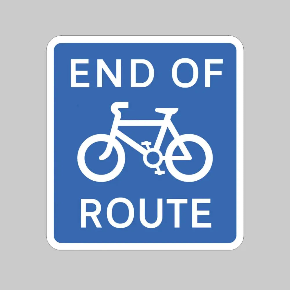 57454 End of cycle route class R2 395x430mm (3mm aluminium composite) c/w channelling Miscellaneous