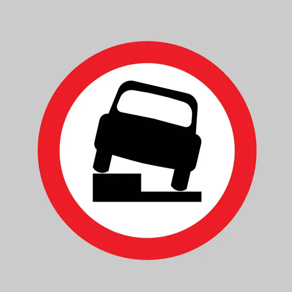 57457 No parking on verge or footway repeater sign Class RA1 Permanent 300mm Dia (3mm aluminium composite) c/w channelling Miscellaneous