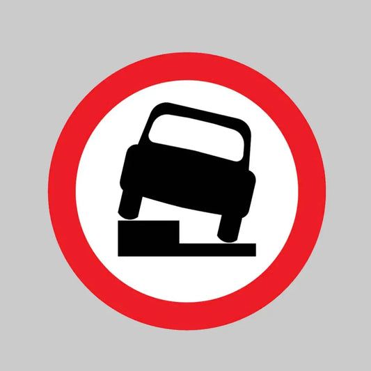 57457 No parking on verge or footway repeater sign Class RA1 Permanent 300mm Dia (3mm aluminium composite) c/w channelling Miscellaneous