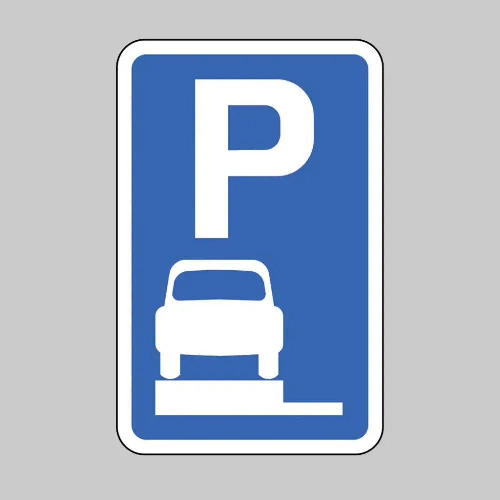 57461 Parking place wholly on verge or footway Class RA1 Permanent 270x420mm (3mm aluminium composite) c/w channelling Miscellaneous