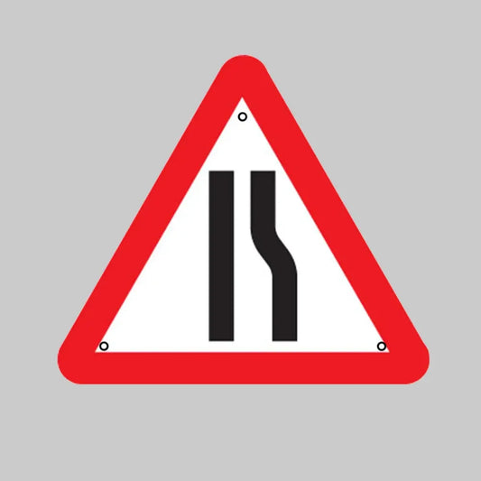 Road narrowing right, 750mm triangle Re-Flex Sign (3mm reflective polypropylene)