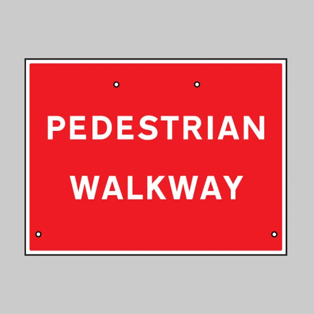 Pedestrian walkway, 600x450mm Re-Flex Sign (3mm reflective polypropylene)