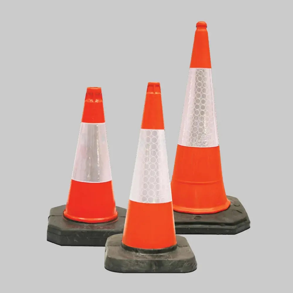 Thermoplastic reflective traffic cone c/w sleeve 460mm