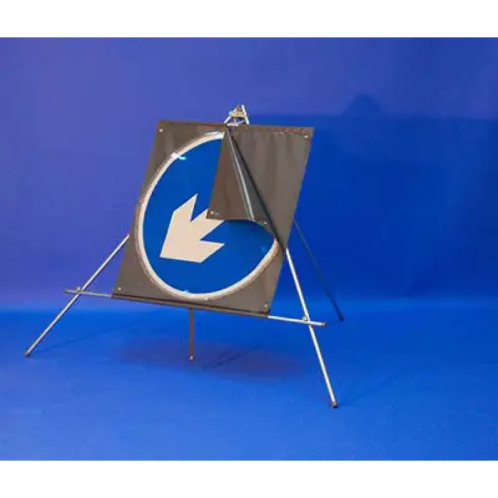 Keep left/right reversible arrow reflective fold up sign 750mm dia circle