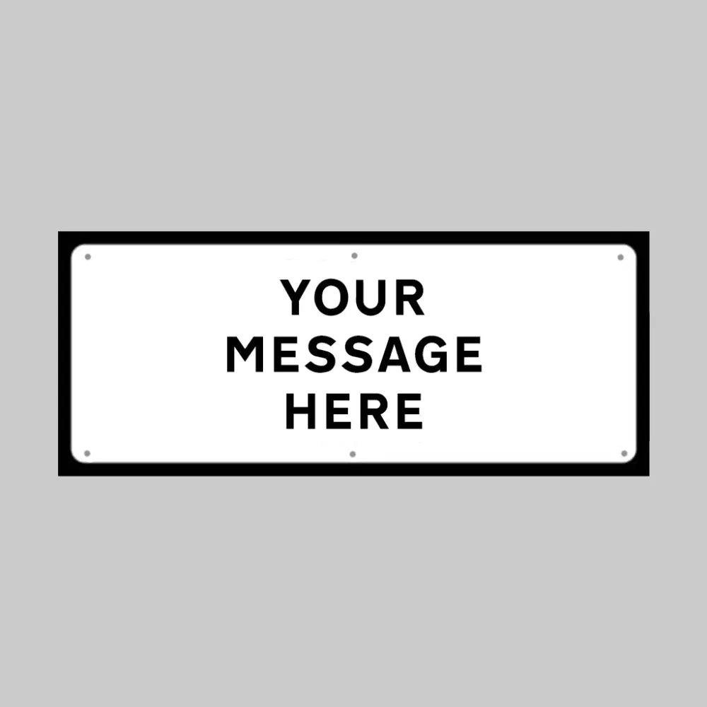 Your message fold up supplementary text with rust proof press studs (600mm variant - 735x150mm)