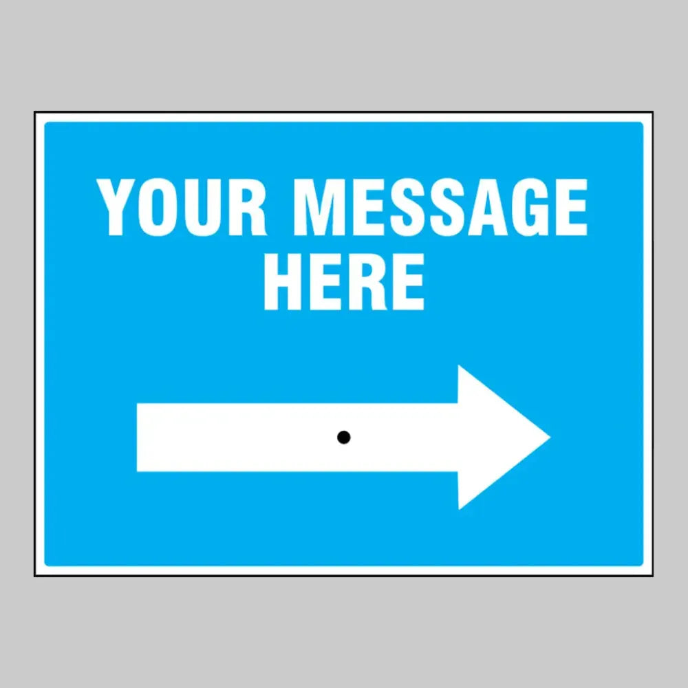 57687 Design Your Own with reversible arrow 600x450mm rigid PVC sign with wing nut and arrow Miscellaneous