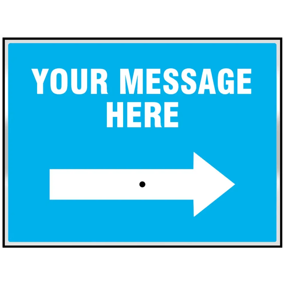 57689 Design Your Own with reversible arrow 600x450mm aluminium sign with wing nut and arrow Miscellaneous