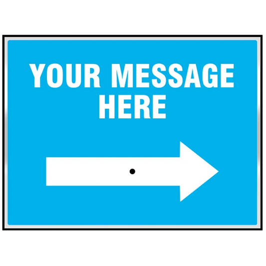 57689 Design Your Own with reversible arrow 600x450mm aluminium sign with wing nut and arrow Miscellaneous