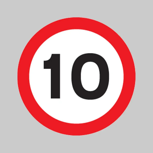 10 mph Class R2 Permanent 600mm Dia (3mm aluminium composite) c/w channelling