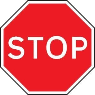 57724 Stop Class R2 Permanent 750mm Octagon (3mm aluminium composite) Safety Sign
