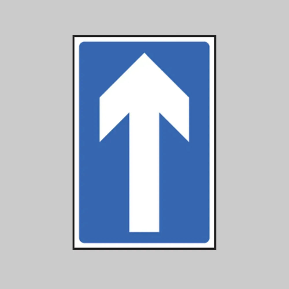 One way traffic Class R2 Permanent 300x450mm (3mm aluminium composite) c/w channelling
