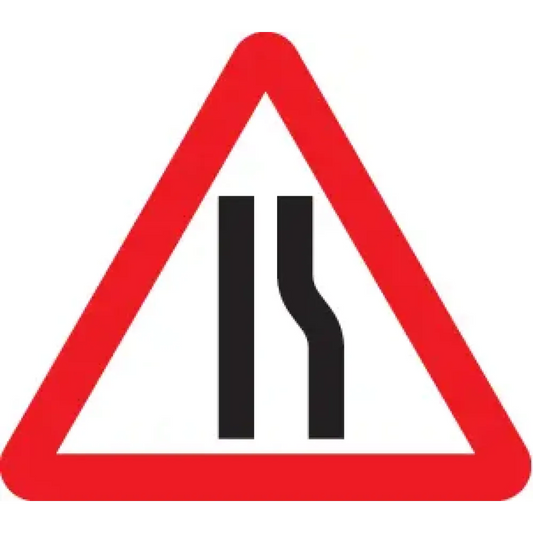 57765 Road narrows right side class R2 600mm triangle c/w channelling Miscellaneous