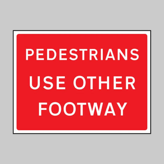 Pedestrians use other footway 1050x750mm Class RA1 zintec