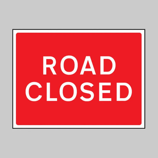 Road closed 1050x750mm Class RA1 zintec