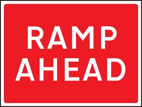 57911 Ramp ahead 1050x750mm Class RA1 zintec  (1050x750mm) Safety Sign