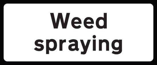 57929 Weed spraying supp plate 850x355 Class RA1 zintec  (850x355mm) Safety Sign