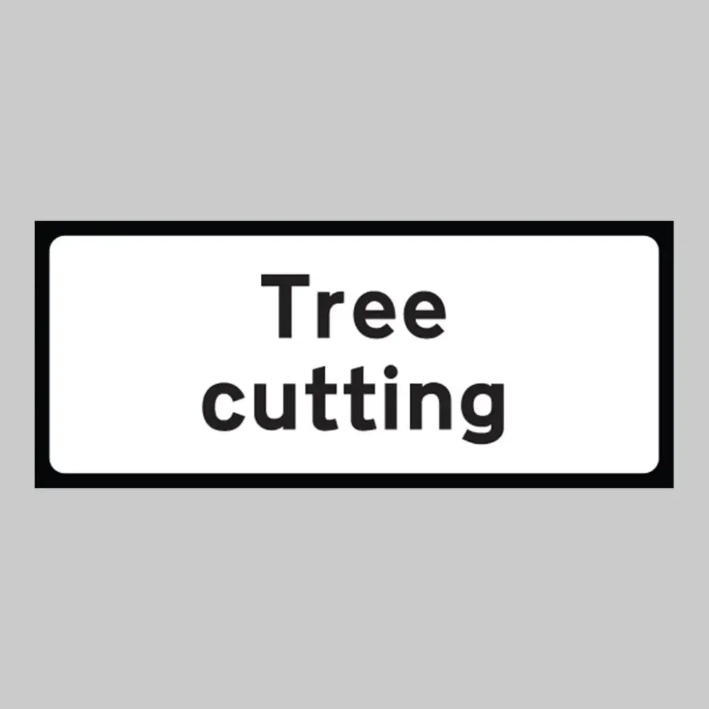 Tree cutting supplementary plate 850x355 Class RA1 zintec