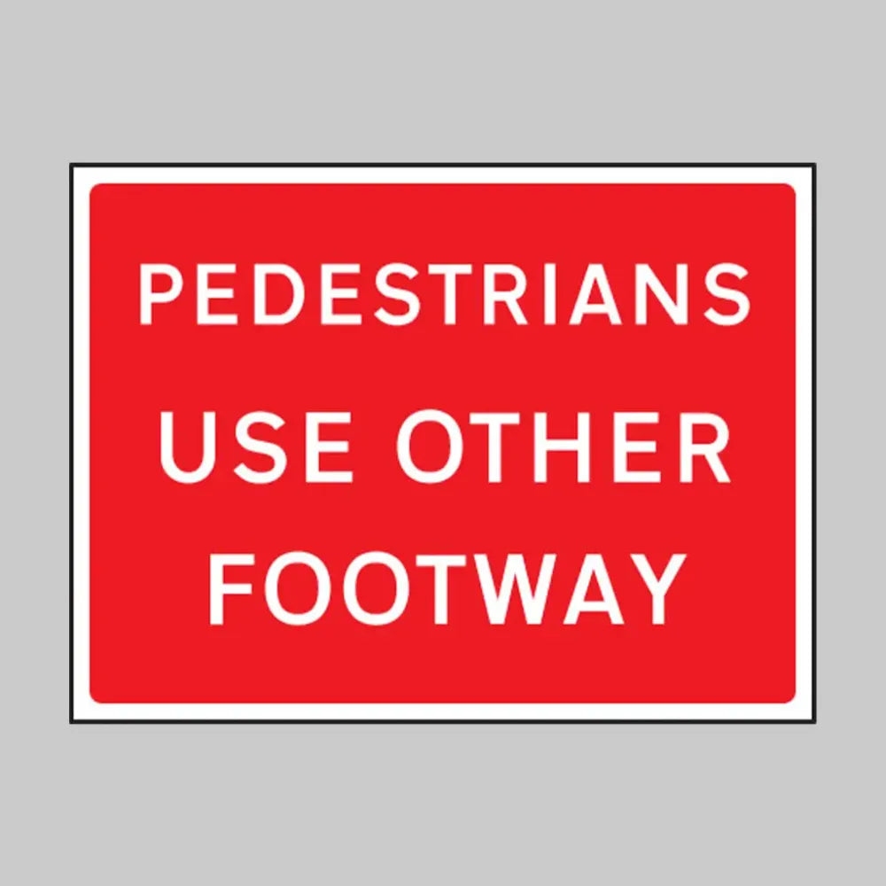 Pedestrians use other footway 600x450mm Class RA1 zintec
