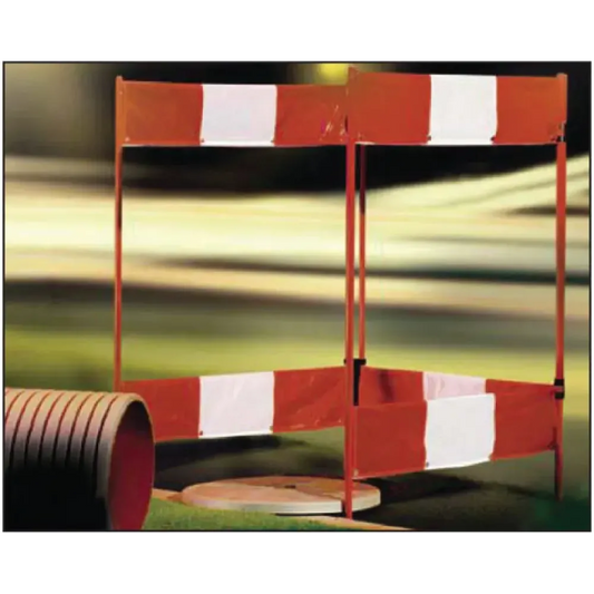 Folding barrier with 4 sides reflective red and white 750x1000mm
