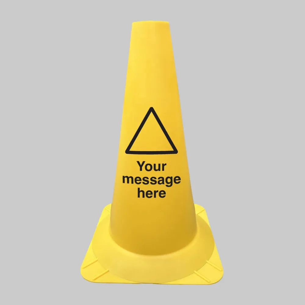 Your message hazard cone round 500mm