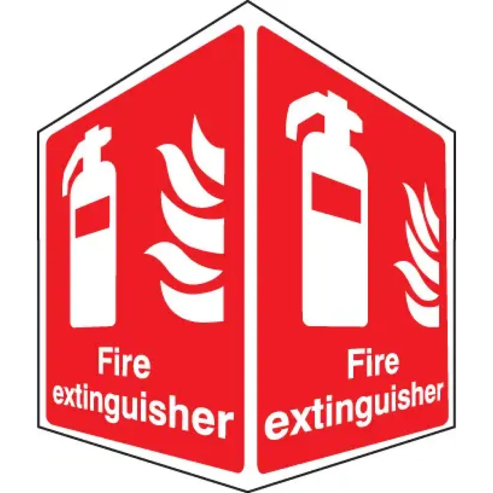 EasiFIX projecting sign 150x200mm face size - Fire extinguisher