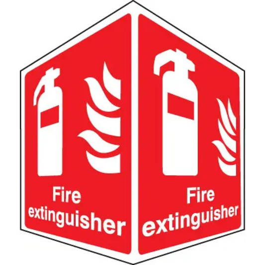 EasiFIX projecting sign 150x200mm face size - Fire extinguisher