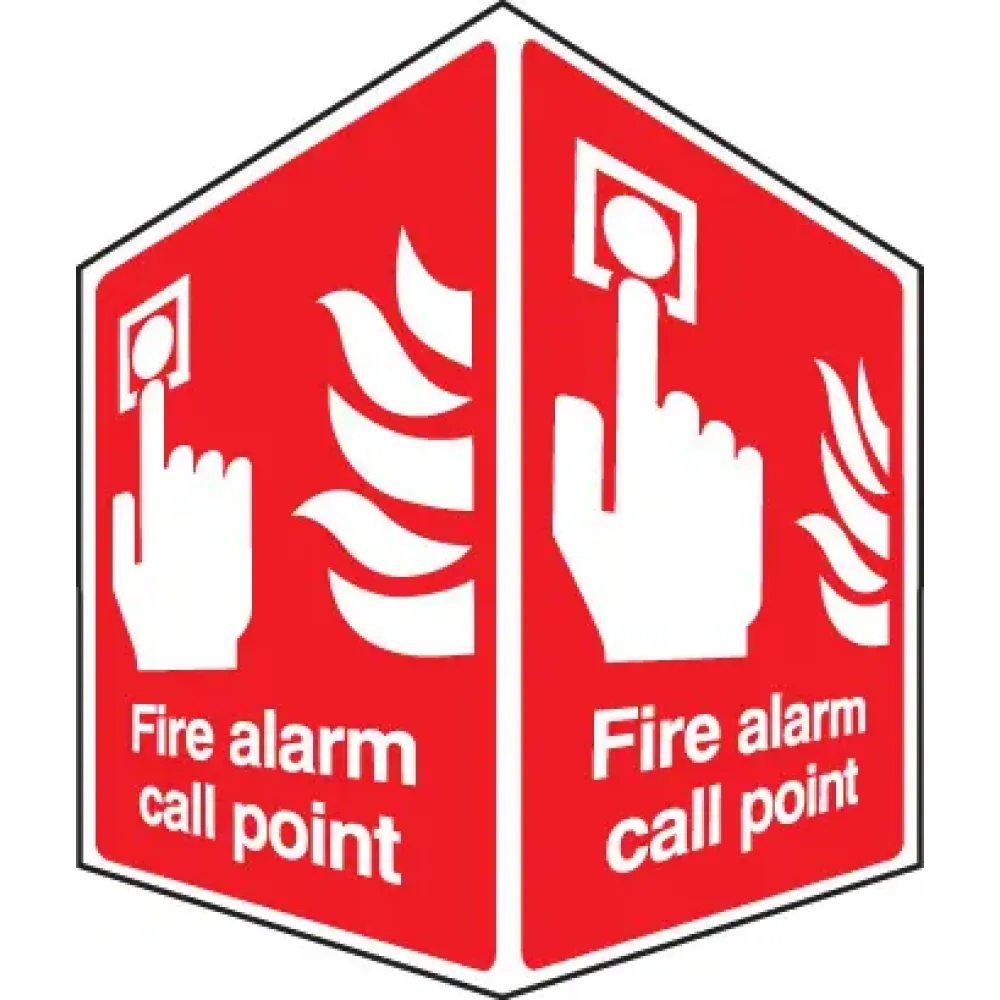 EasiFIX projecting sign 150x200mm face size - Fire alarm call point