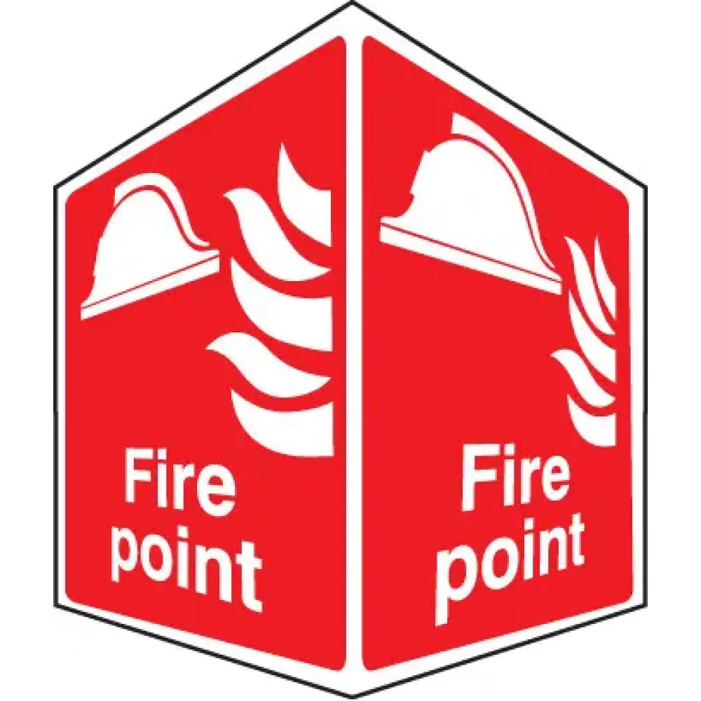 EasiFIX projecting sign 150x200mm face size - Fire point