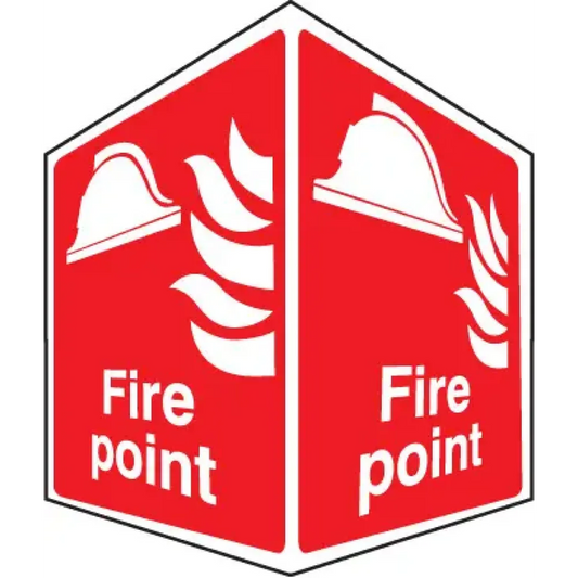 EasiFIX projecting sign 150x200mm face size - Fire point