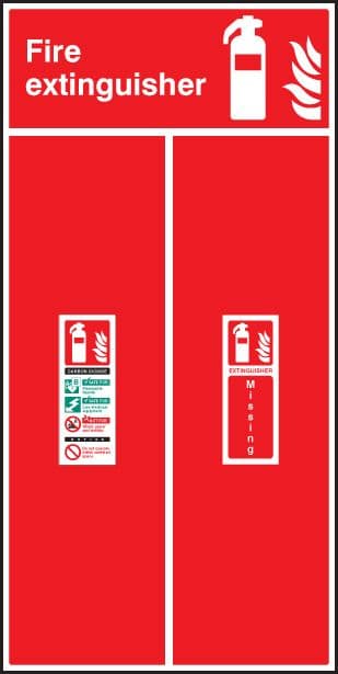 58017 Fire extinguisher location board - co2  (450x900mm) Safety Sign