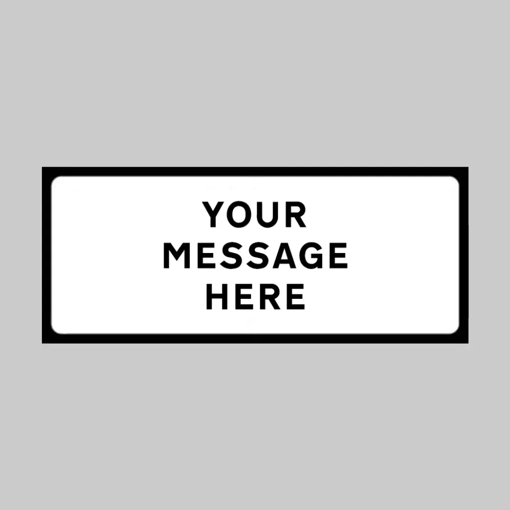 Supplementary plate (Your Message here) 850x355 Class RA1 zintec