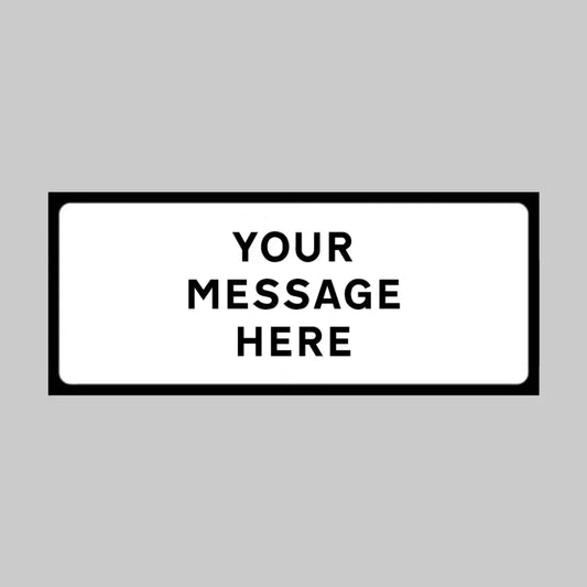 Supplementary plate (Your Message here) 850x355 Class RA1 zintec