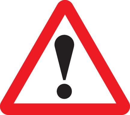 58071 ! 600mm triangle Class 1 zintec  (600mm) Safety Sign
