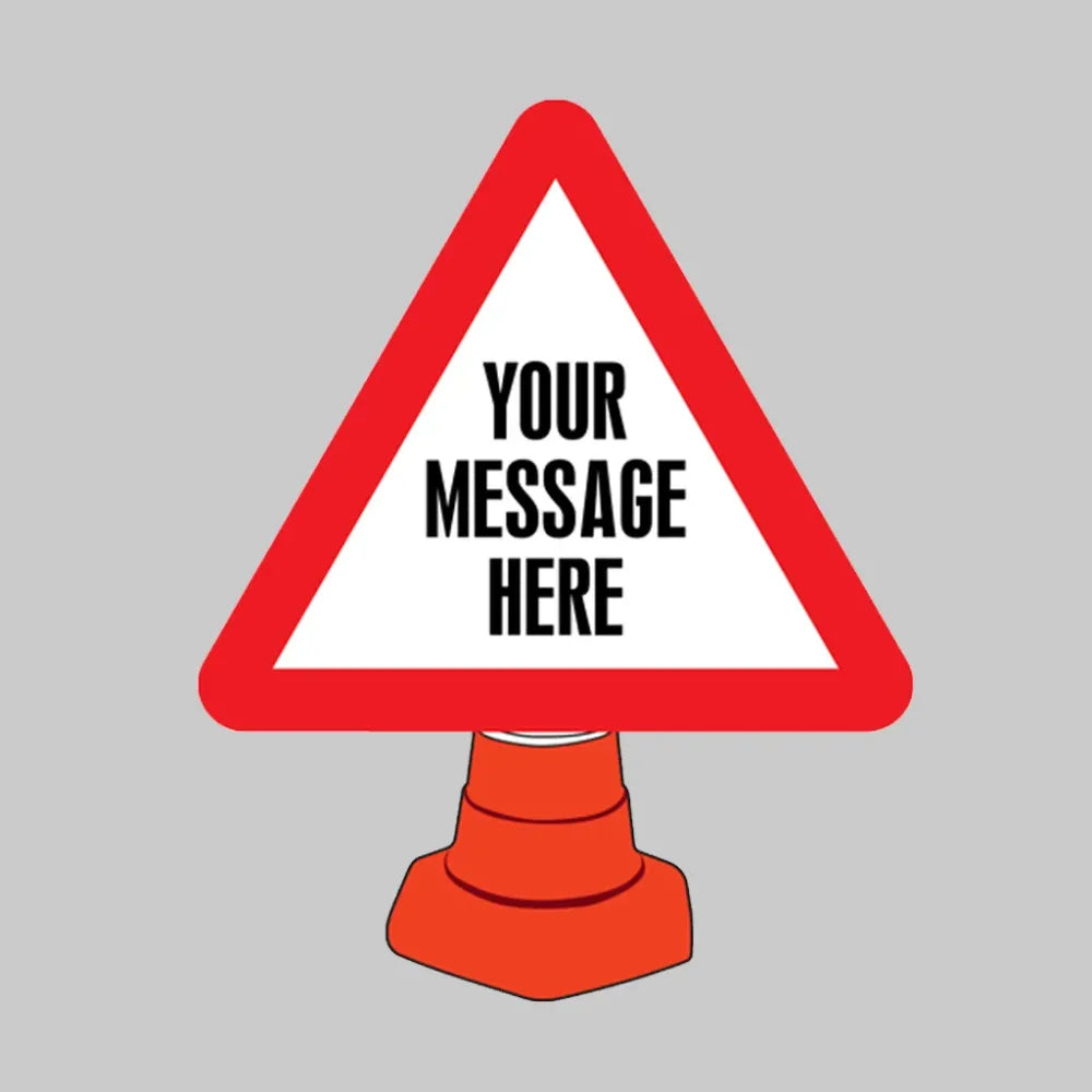 Create Your Own Reflective Cone Sign 750mm triangle